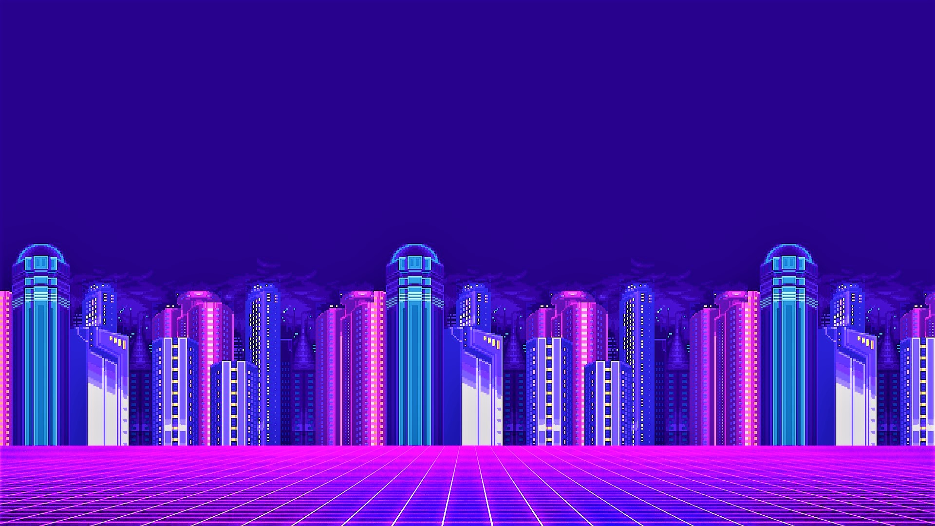 Vaporwave Wallpaper - Neon City Wallpaper Hd , HD Wallpaper & Backgrounds