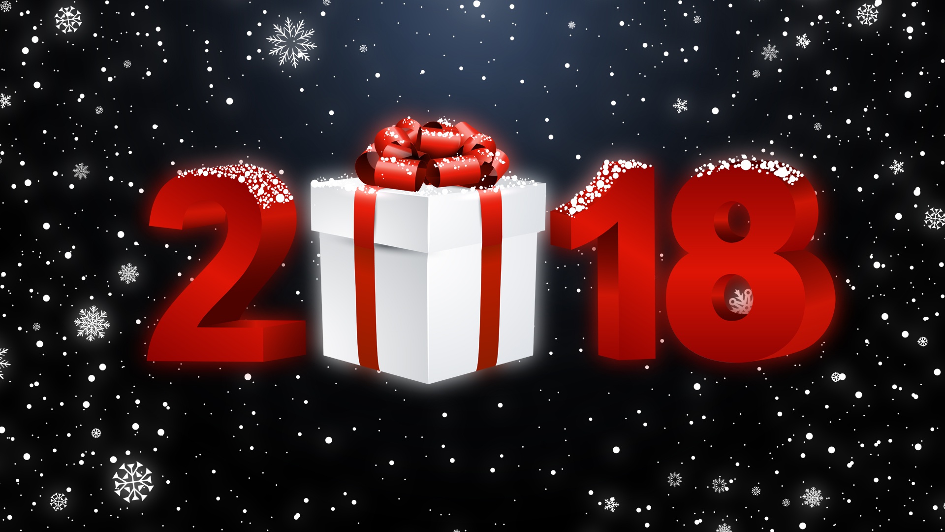 Gift Box Letter Happy New Year 2018 Wallpaper - Gift Happy New Year 2018 , HD Wallpaper & Backgrounds