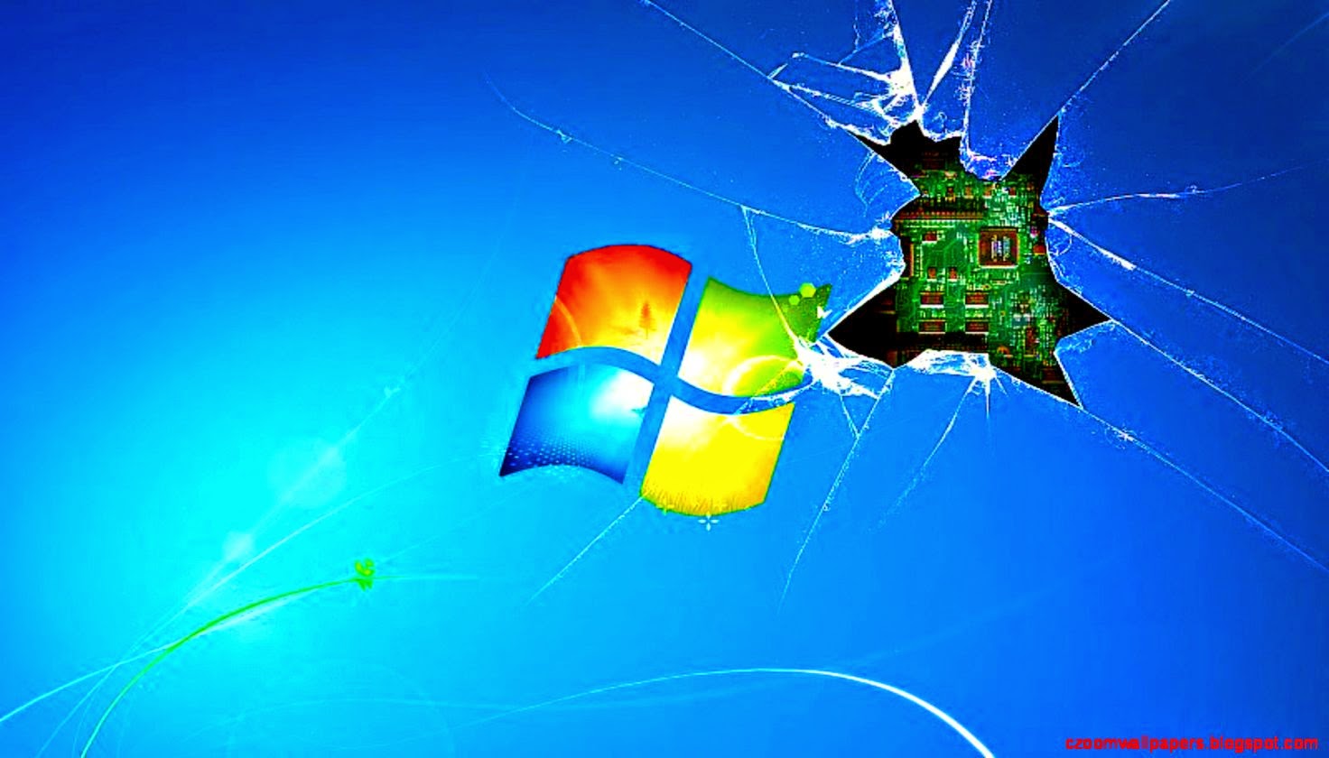 Windows 7 Broken Screen Wallpapers - Windows 7 Broken Screen Wallpaper Hd , HD Wallpaper & Backgrounds