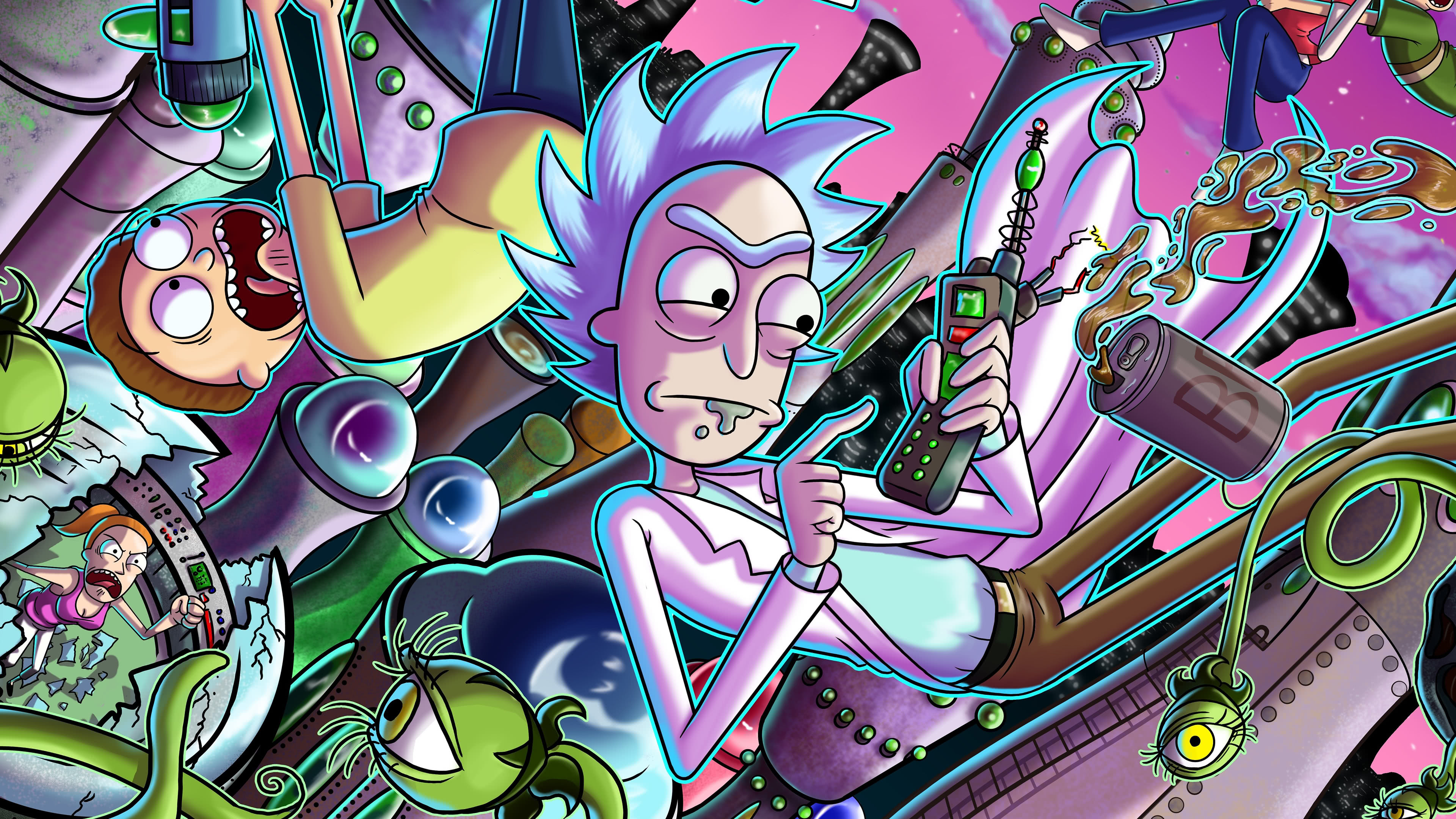 Rick And Morty Characters Uhd 4k Wallpaper Rick And Morty Wallpaper