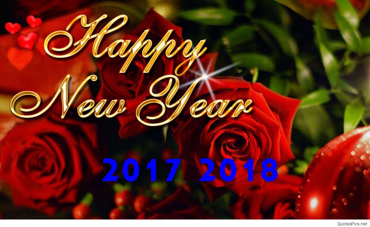 New Wallpaper Happy New Year 2018 - Happy Valentines Day Roses , HD Wallpaper & Backgrounds