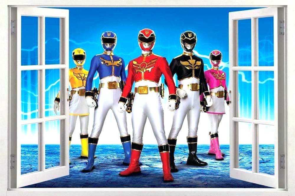 Power Ranger Fathead Power Rangers Wallpaper For Bedroom - Power Rangers Megaforce Hd , HD Wallpaper & Backgrounds