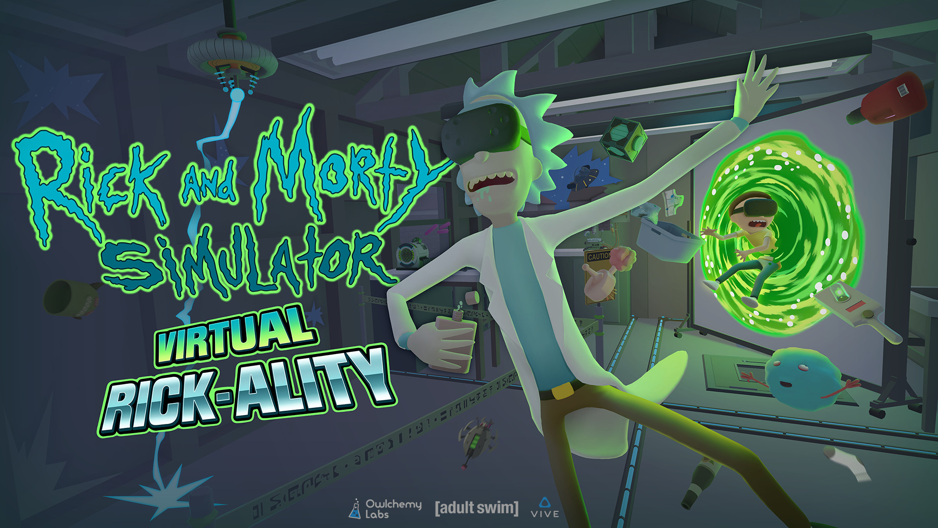 Rick And Morty Virtual Rick Ality , HD Wallpaper & Backgrounds
