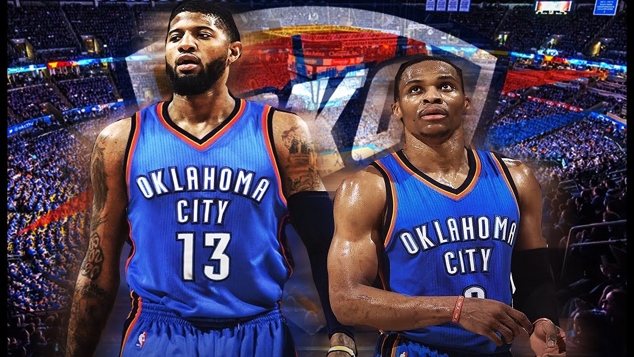 Paul George Russell Westbrook Okc Wallpaper - Paul George And Westbrook , HD Wallpaper & Backgrounds