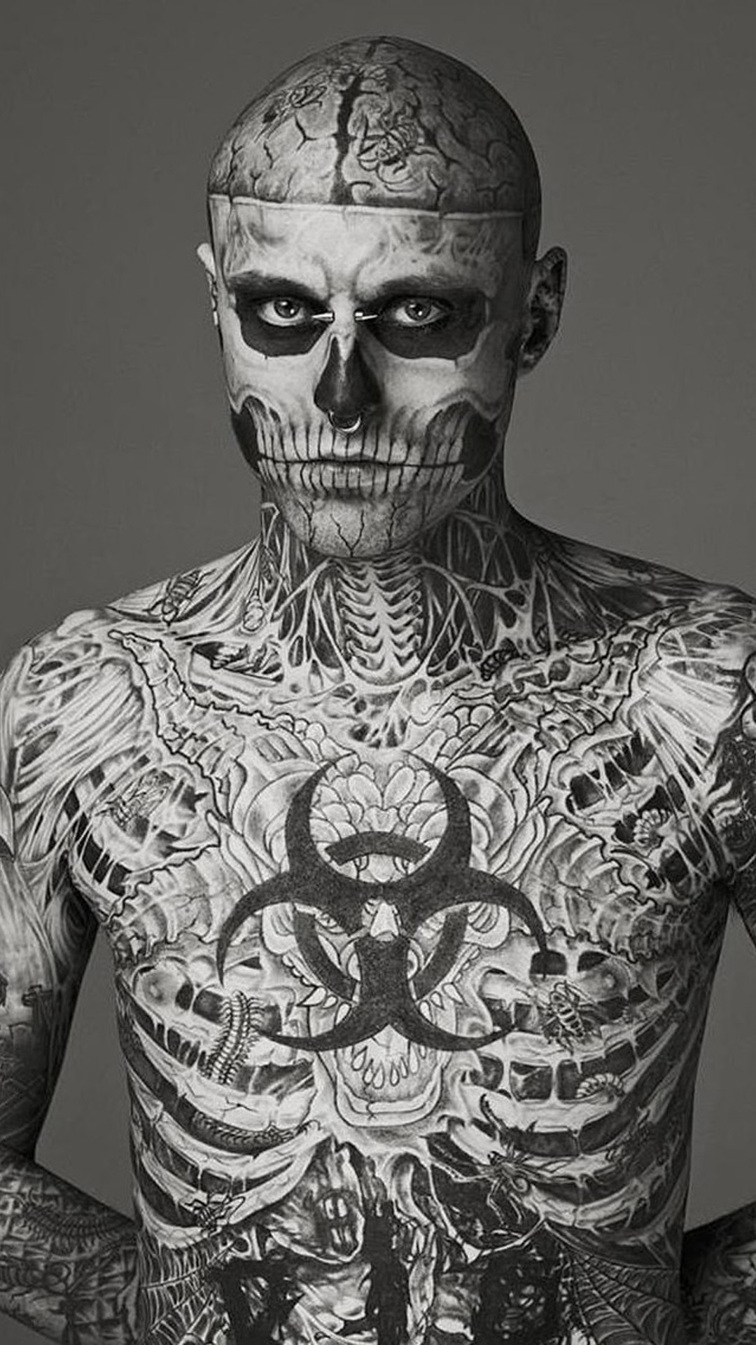 Tattoo Face Male Model , HD Wallpaper & Backgrounds