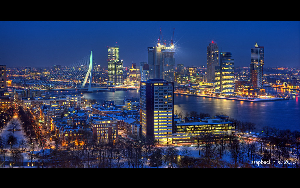 Blue Monday / Rotterdam / Euromast / Wallpaper Tags - Cityscape , HD Wallpaper & Backgrounds