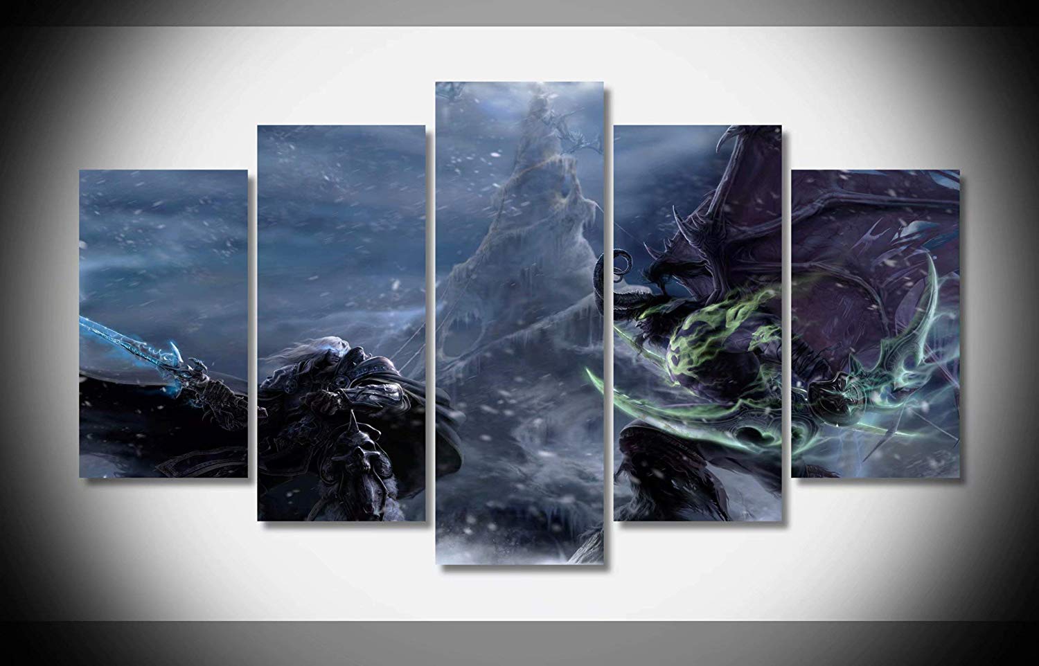 Canvastyle 5pcs Illidan Stormrage And Arthas Menethil - Arthas Vs Illidan , HD Wallpaper & Backgrounds