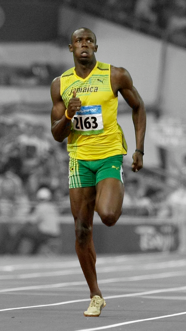 Usain Bolt Sprinter Iphone Wallpaper Download - Wayde Van Niekerk Vs Usain Bolt , HD Wallpaper & Backgrounds