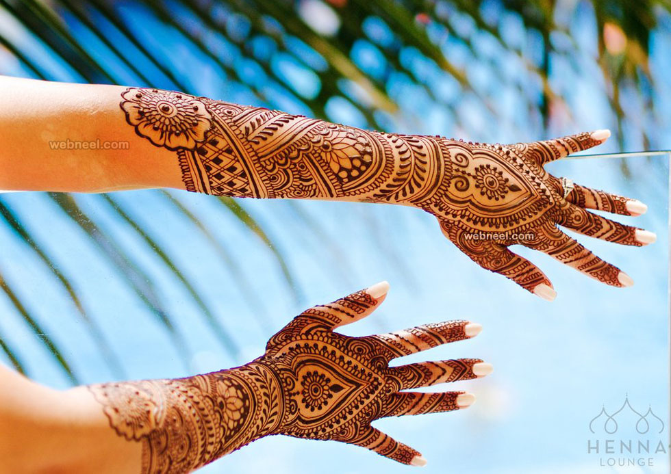 Full Back Hand Mehndi Designs Simple