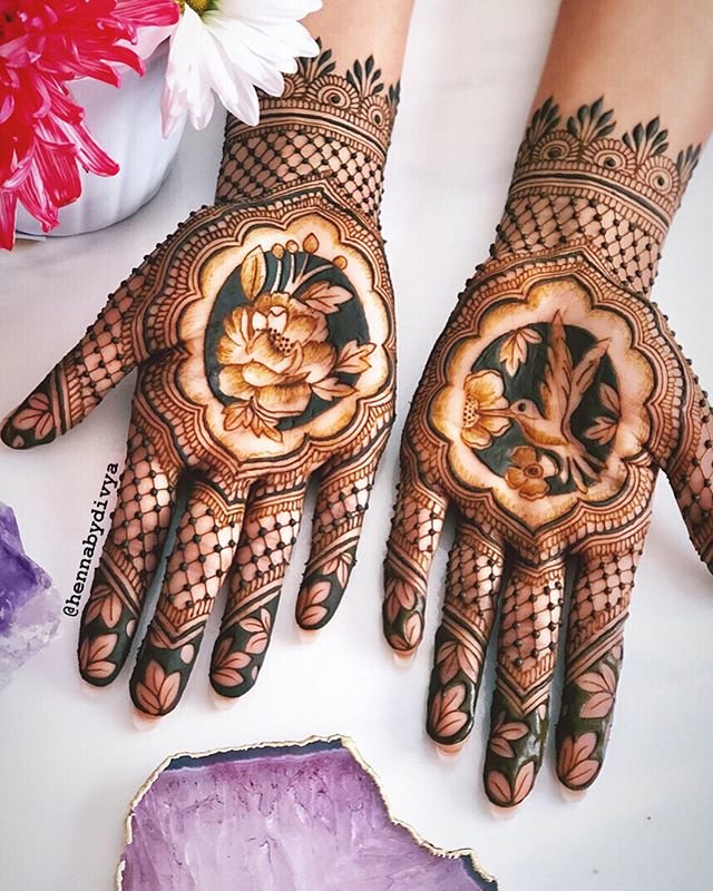 Source Henna By Divya - Mehandi Designs For Front Hand , HD Wallpaper & Backgrounds