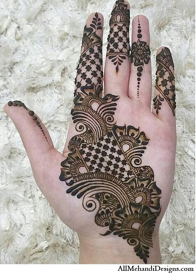 Front Hand Beautiful Eid Mehndi Designs With Images - Full Hand Mehandi Designs , HD Wallpaper & Backgrounds