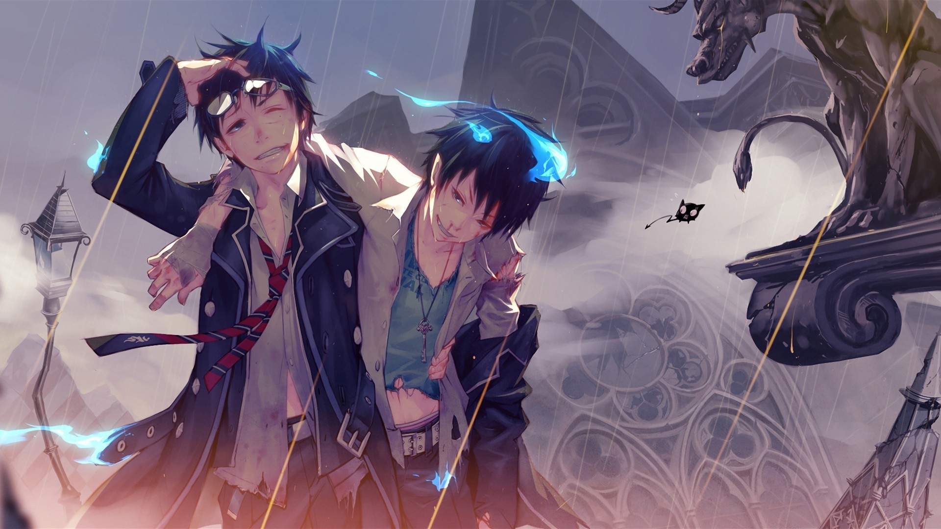 Blue Exorcist, Okumura Yukio, Gemini, Demons, Okumura - Anime Nightcore Wallpaper Hd , HD Wallpaper & Backgrounds