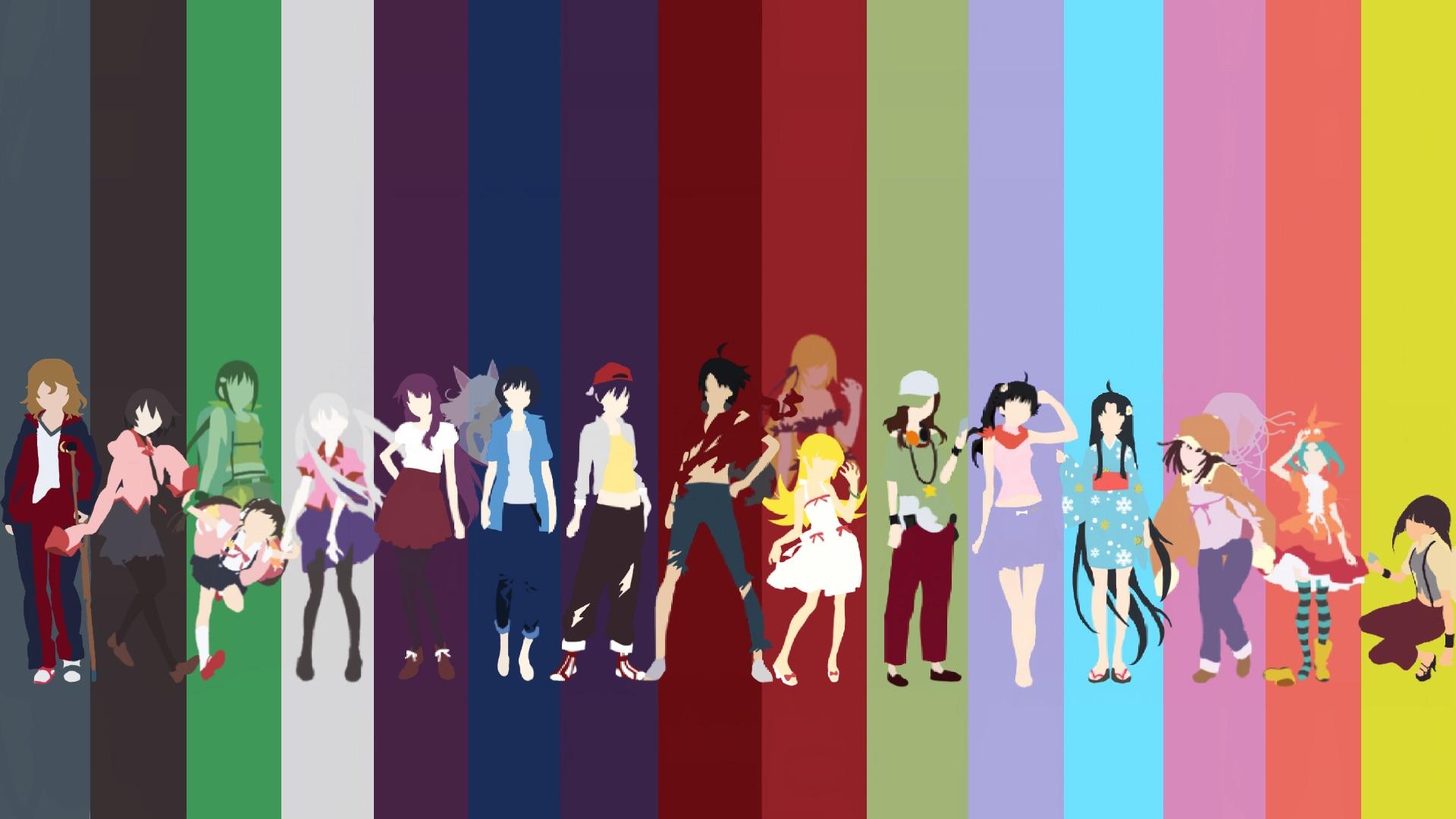 Anime Spoilersa Wallpaper I Edited To Fit All Monogatari - Monogatari Series , HD Wallpaper & Backgrounds