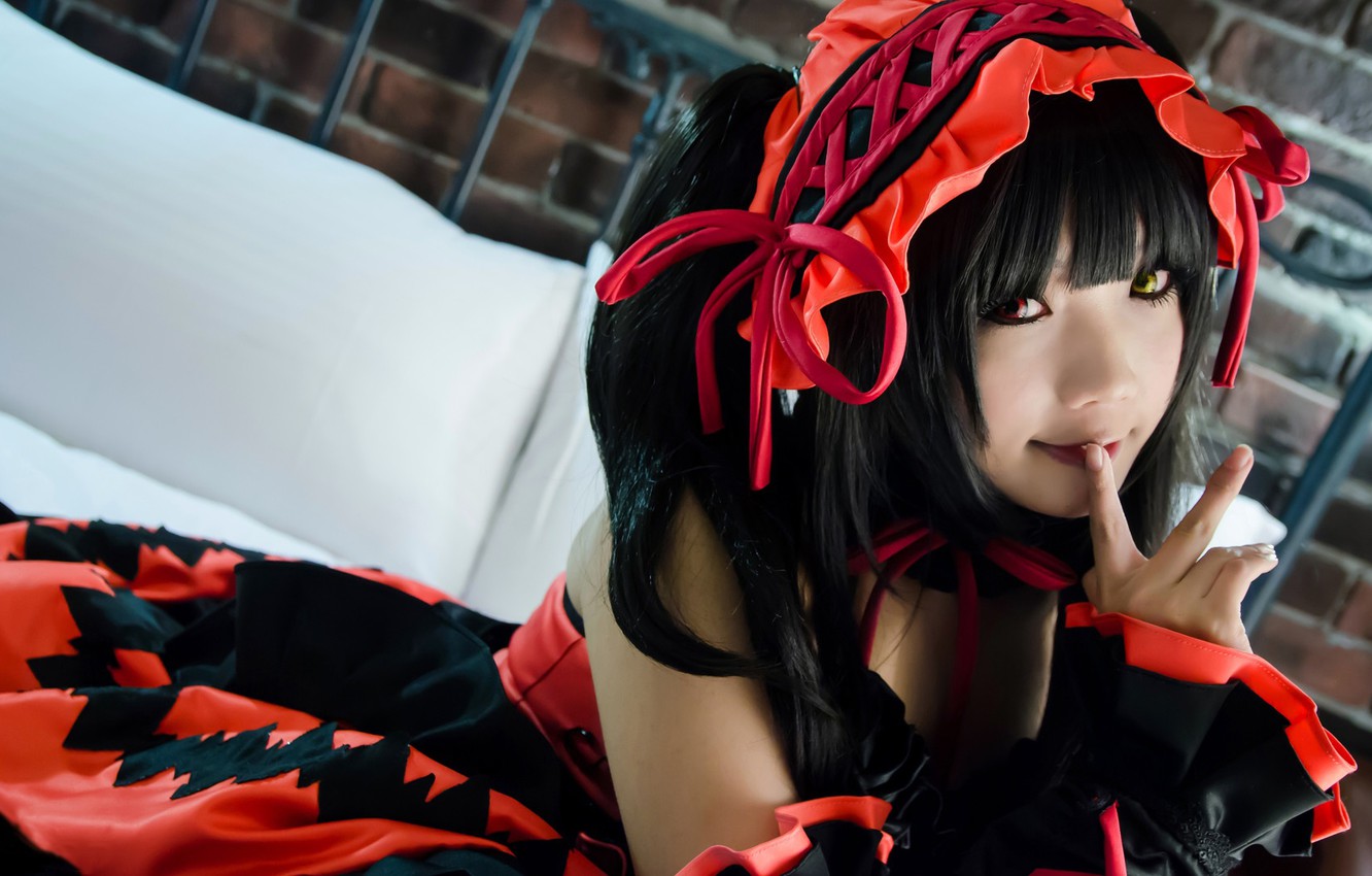Photo Wallpaper Japanese, Cosplay, Date A Live, Kurumi - Kurumi Tokisaki Cosplay , HD Wallpaper & Backgrounds
