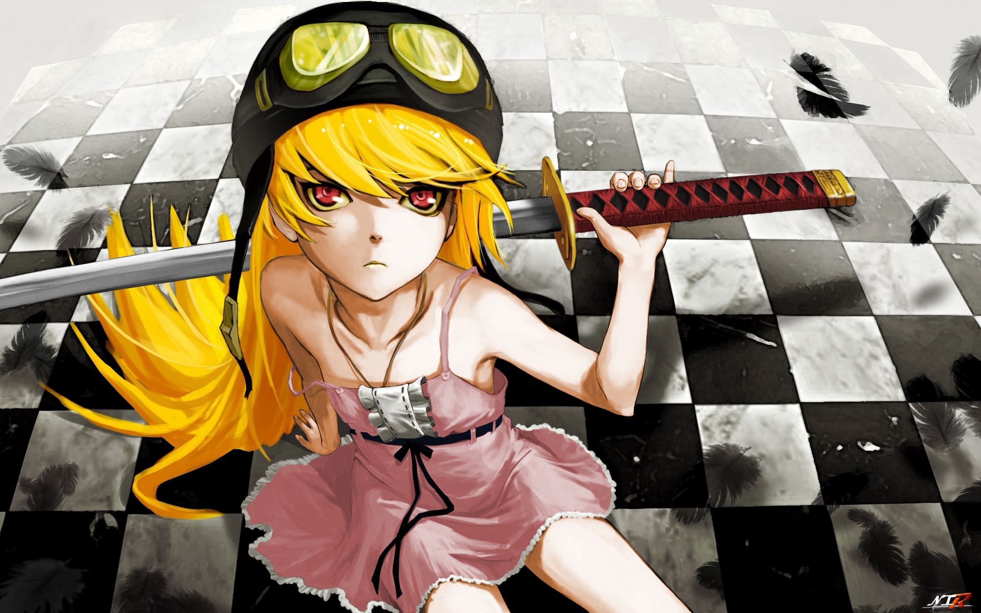 Bakemonogatari Images Monogatari Hd Wallpaper And Background - Anime Girl With Katana , HD Wallpaper & Backgrounds