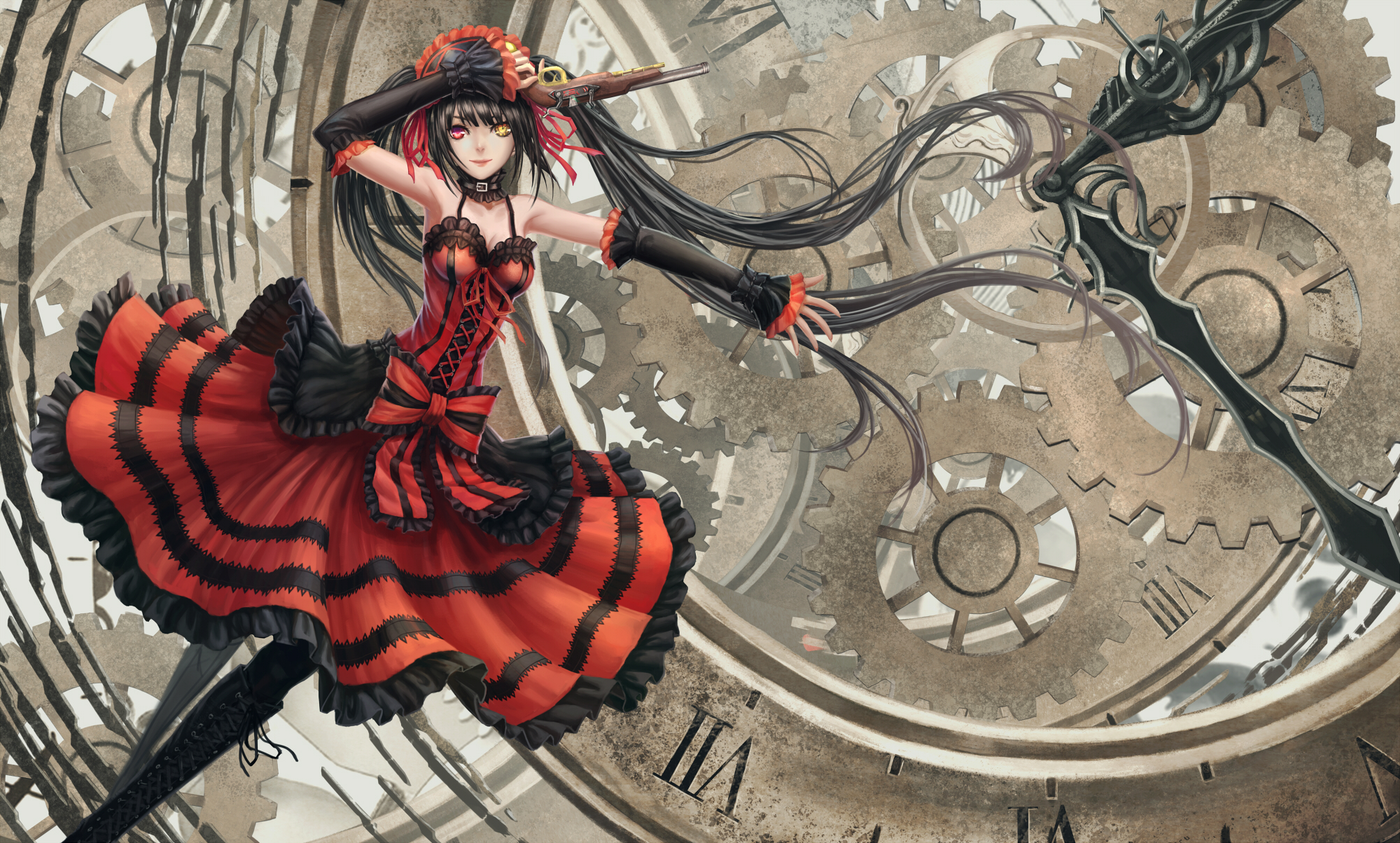 Tokisaki Kurumi Images Beautiful Kurumi Hd Wallpaper - Date A Live Kurumi Gun , HD Wallpaper & Backgrounds