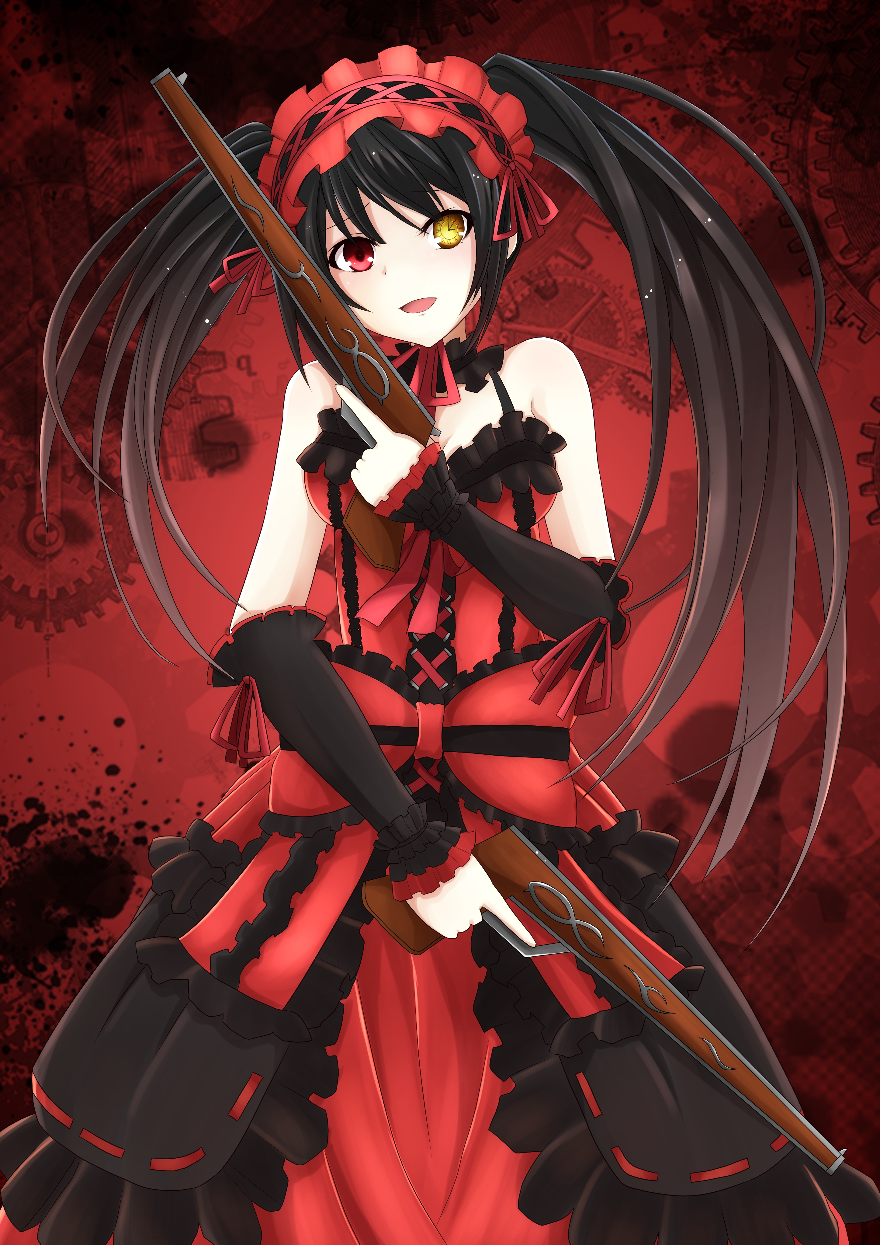 Kurumi Tokisaki Iphone 4 Wallpaper - Kurumi Tokisaki Wallpaper Phone , HD Wallpaper & Backgrounds