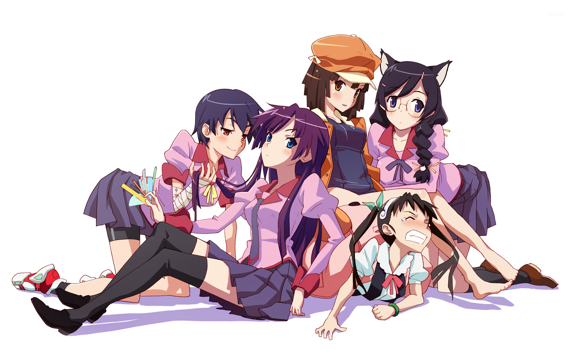 Bakemonogatari Wallpaper - Monogatari Folder Icon , HD Wallpaper & Backgrounds