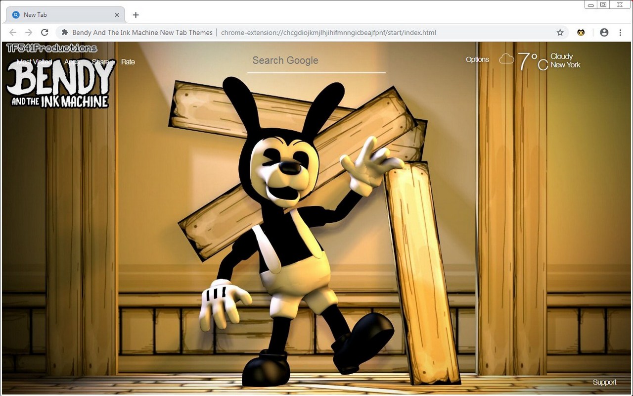 Bendy And The Ink Machine New Tab Themes - Bendy And The Ink Machine Boris , HD Wallpaper & Backgrounds