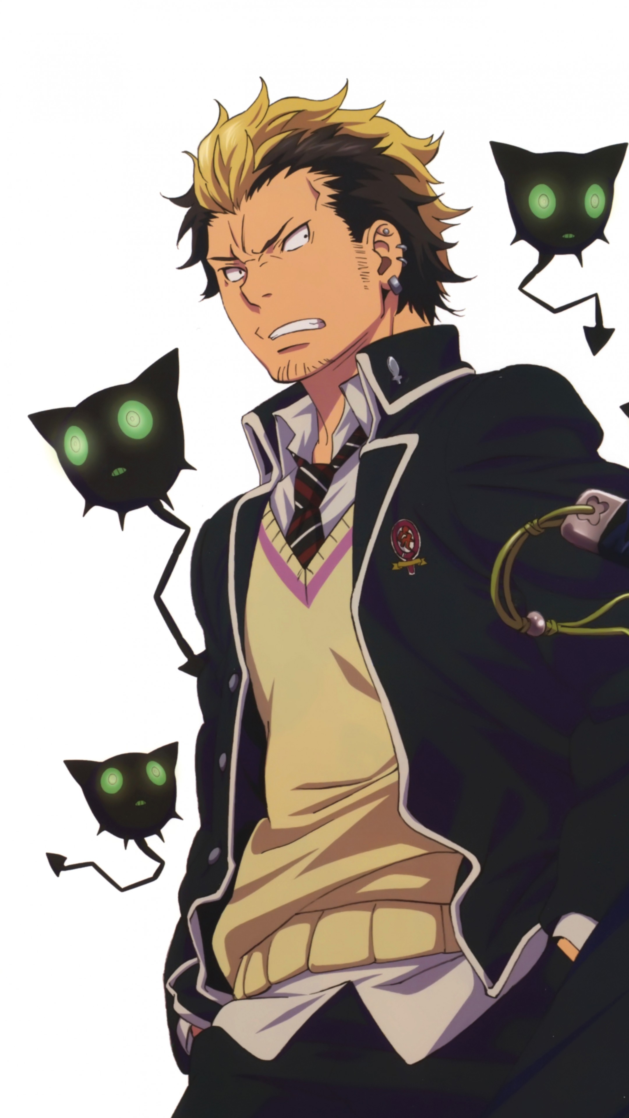 Download Blue Exorcist Backpack, Blue Exorcist Bon - Blue Exorcist Kuro Poster , HD Wallpaper & Backgrounds