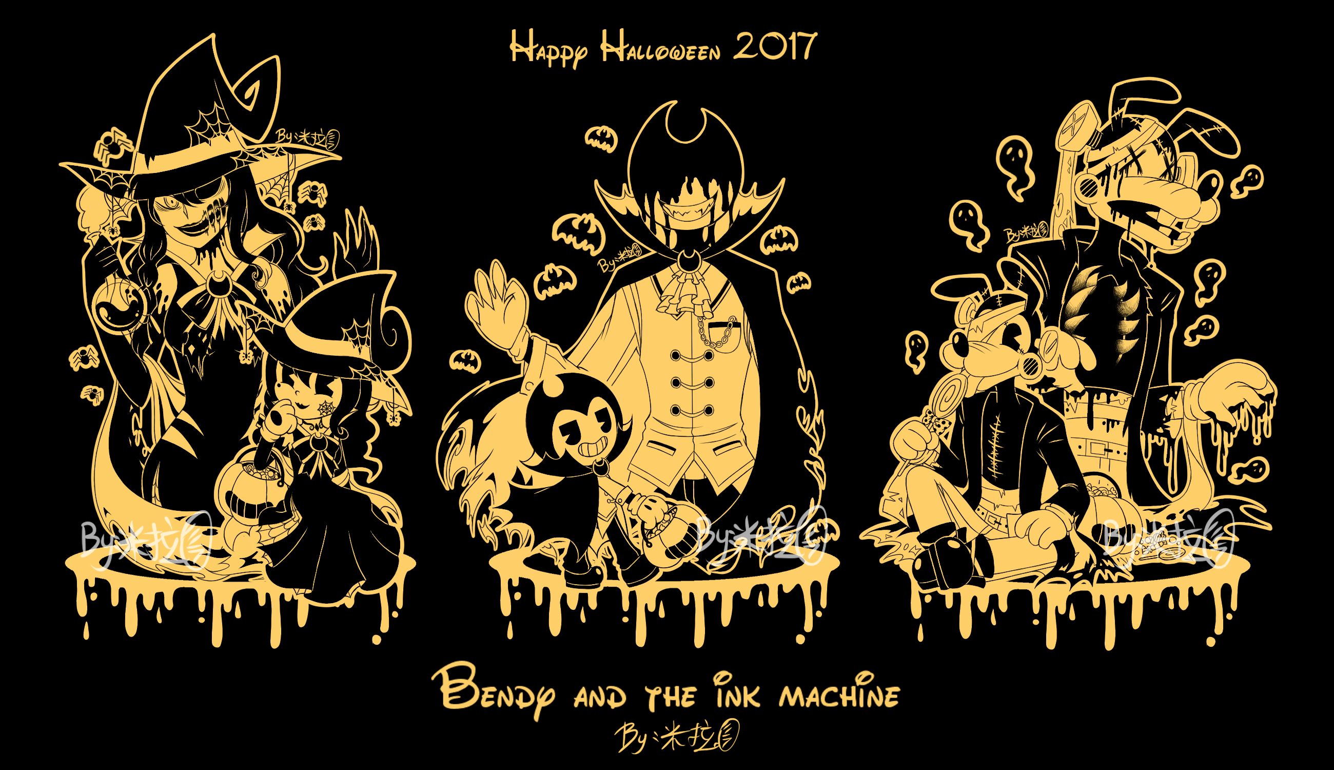 Bendy And The Ink Machine - Bendy And The Ink Machine Halloween , HD Wallpaper & Backgrounds