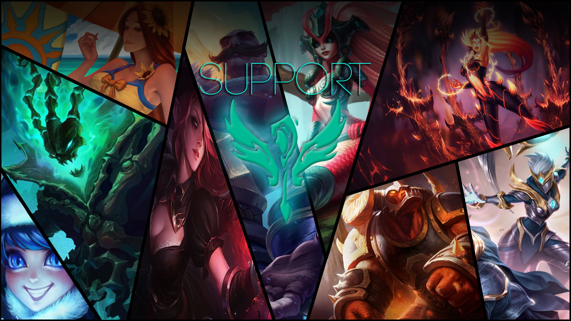 League Of Legend Support Hero Graphic Wallpaper, League - League Of Legends Support Alistar , HD Wallpaper & Backgrounds