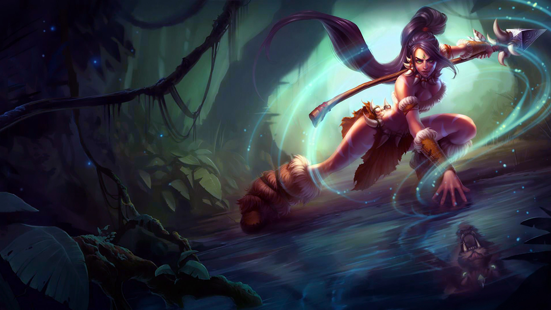 League Of Legends Wallpaper Impressionante League Of - Nidalee League Of Legends Skins , HD Wallpaper & Backgrounds