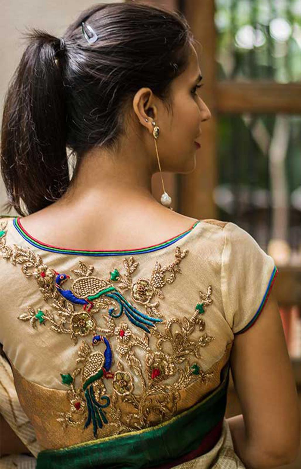 Blouse Neck Designs Wallpapers - Brocade Blouse Designs For Onam , HD Wallpaper & Backgrounds