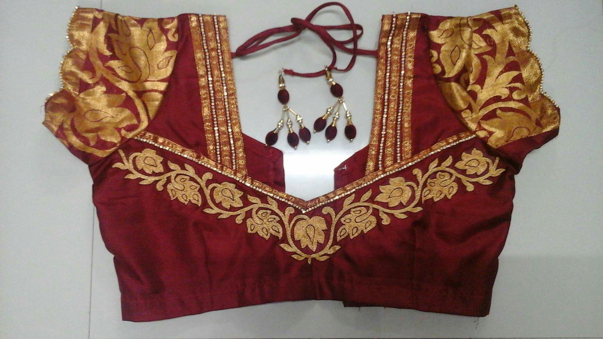 Designer Blouse Patterns Saree Sari Designs Also Mahendra - Back Side Paithani Blouse Designs , HD Wallpaper & Backgrounds
