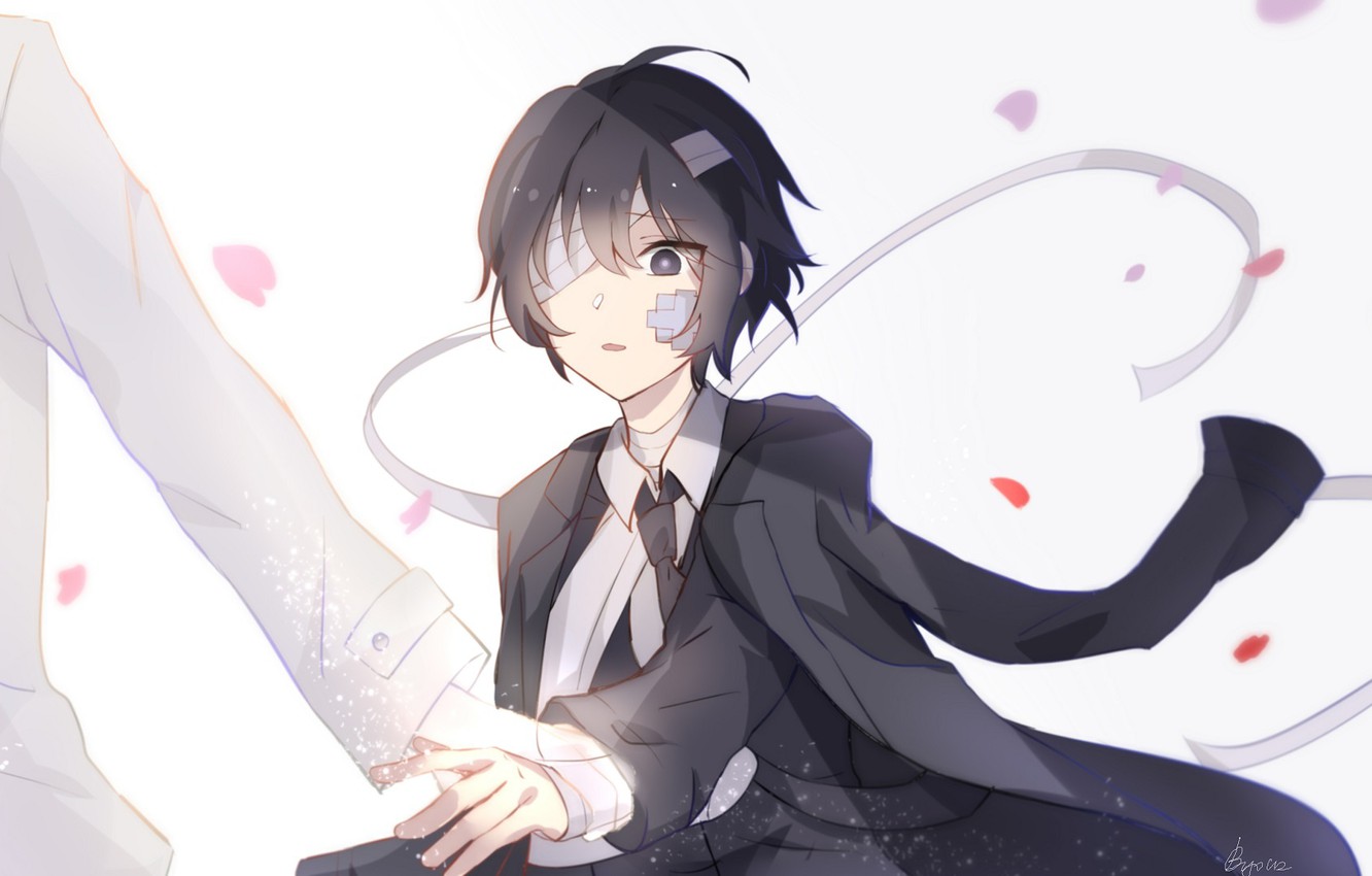 Photo Wallpaper Surprise, Anime, Boy, Art, The Patch, - Anime Osamu Dazai , HD Wallpaper & Backgrounds