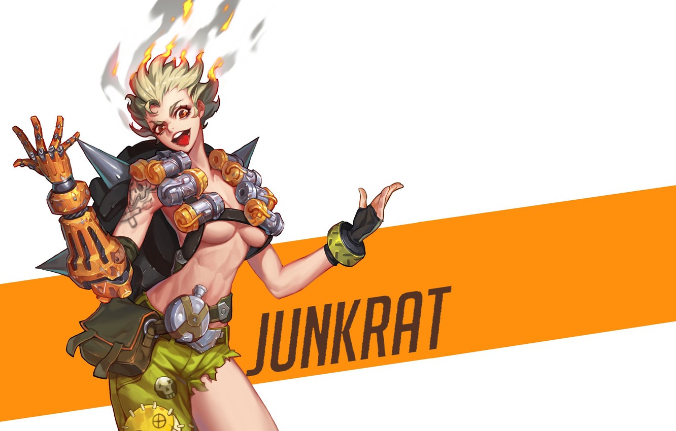Photo Wallpaper Overwatch, Junkrat, R63 - Male Overwatch Characters As Female , HD Wallpaper & Backgrounds