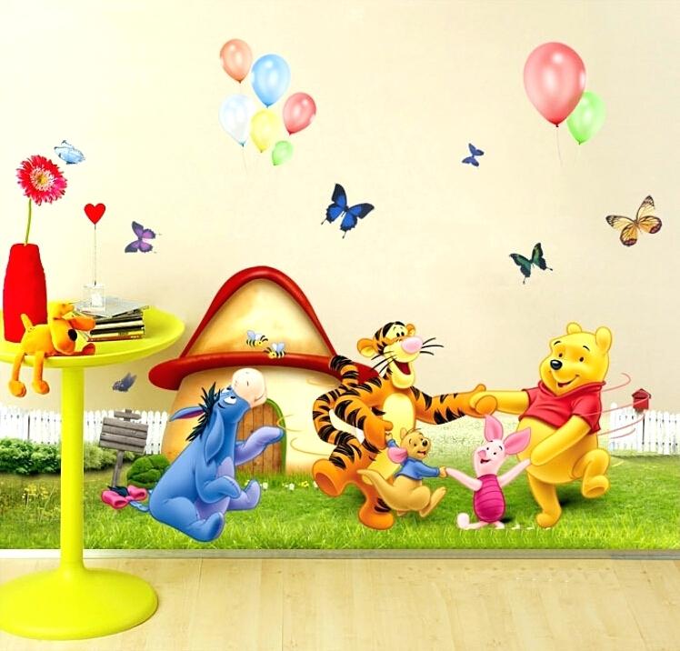 Kids Wallpaper New Kid Wallpaper Design Kids Wallpaper - Pooh Bear Room Decorations , HD Wallpaper & Backgrounds