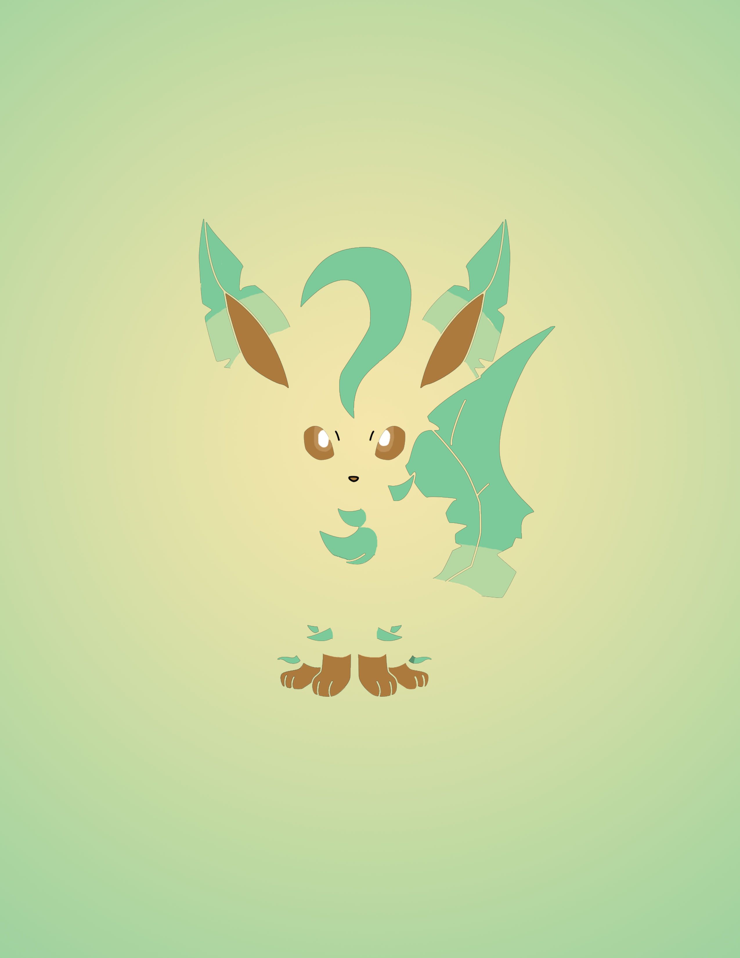 Eevee Gradient Collection - Leafeon Wallpaper Iphone , HD Wallpaper & Backgrounds