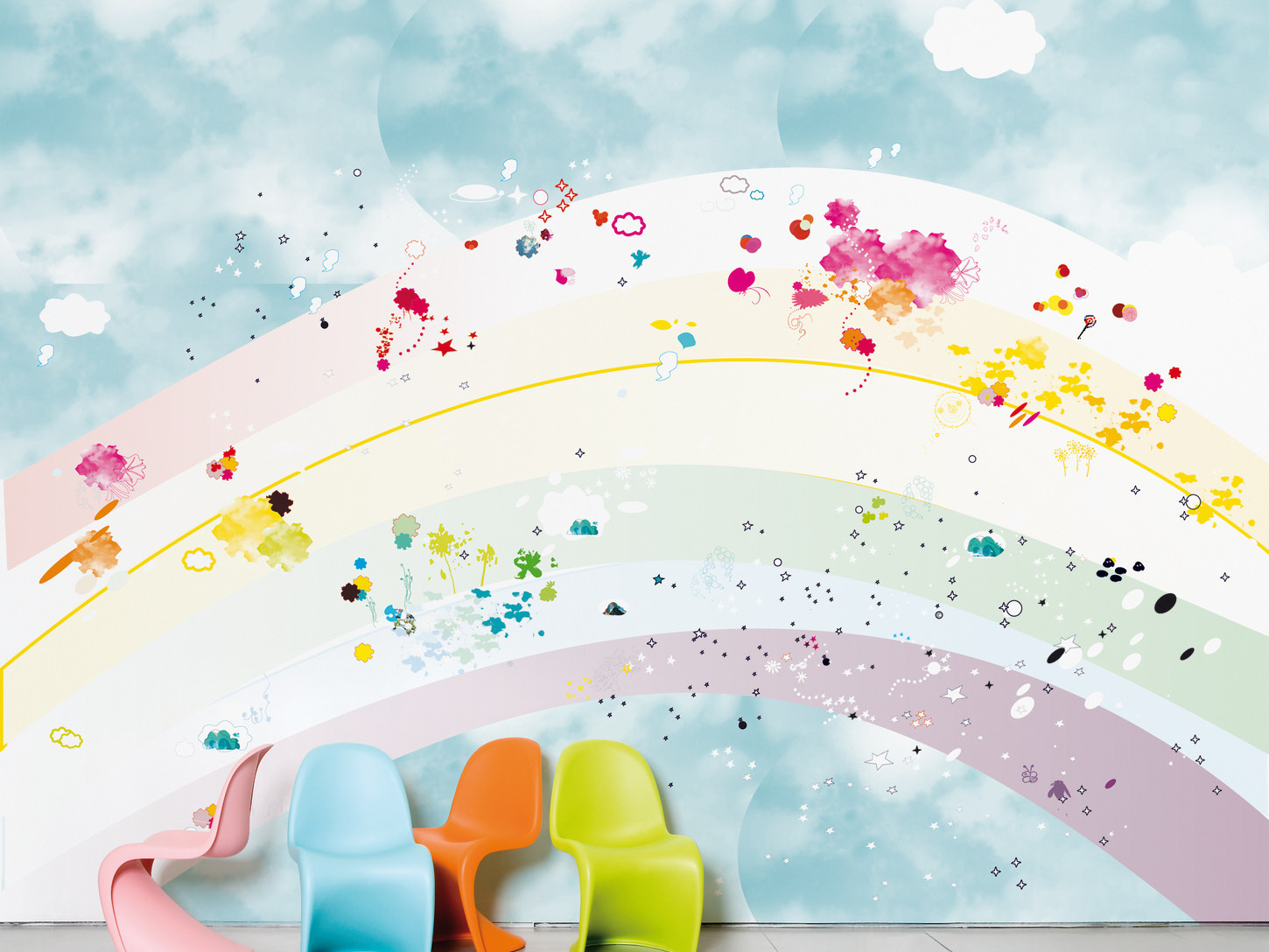 Wallpaper Kids - Rainbow Wallpaper Kid , HD Wallpaper & Backgrounds