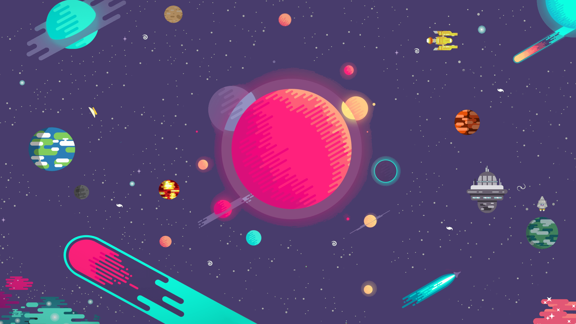 Kurzgesagt Stylized Wallpaper Made From A Bunch Of - Samsung J2 , HD Wallpaper & Backgrounds