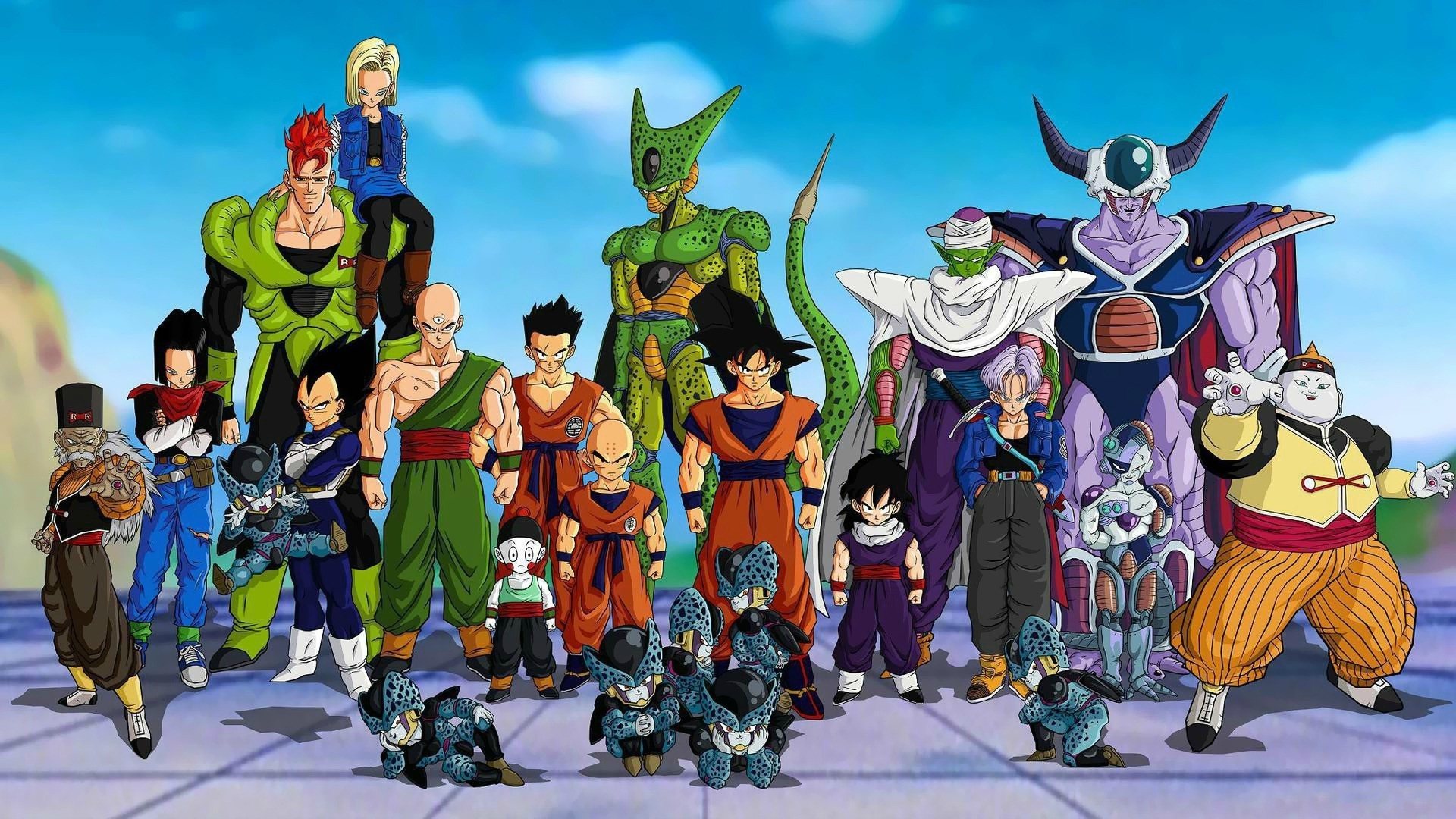 Krillin, Android 17, Android 18, Tien Shinhan, Dr - Dragon Ball Z Characters Hd , HD Wallpaper & Backgrounds