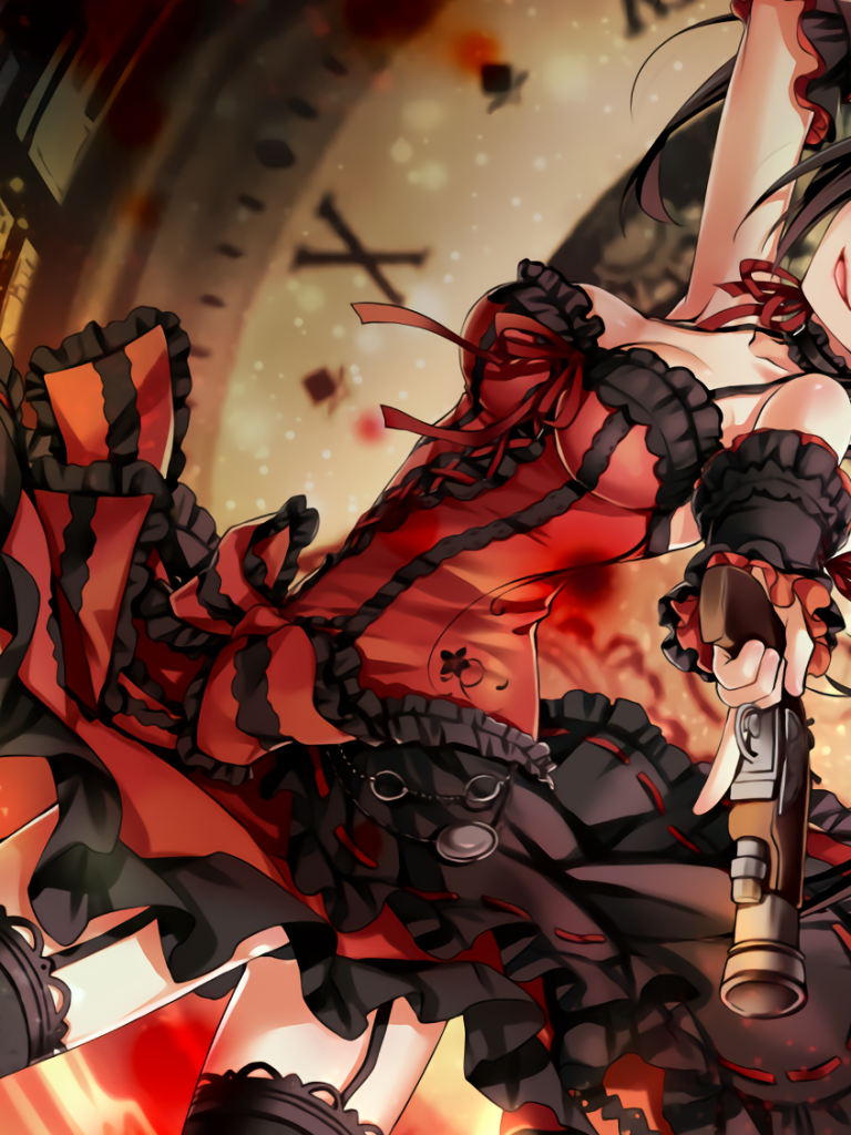 Date A Live, Tokisaki Kurumi, Colorful Eyes, Guns, , HD Wallpaper & Backgrounds