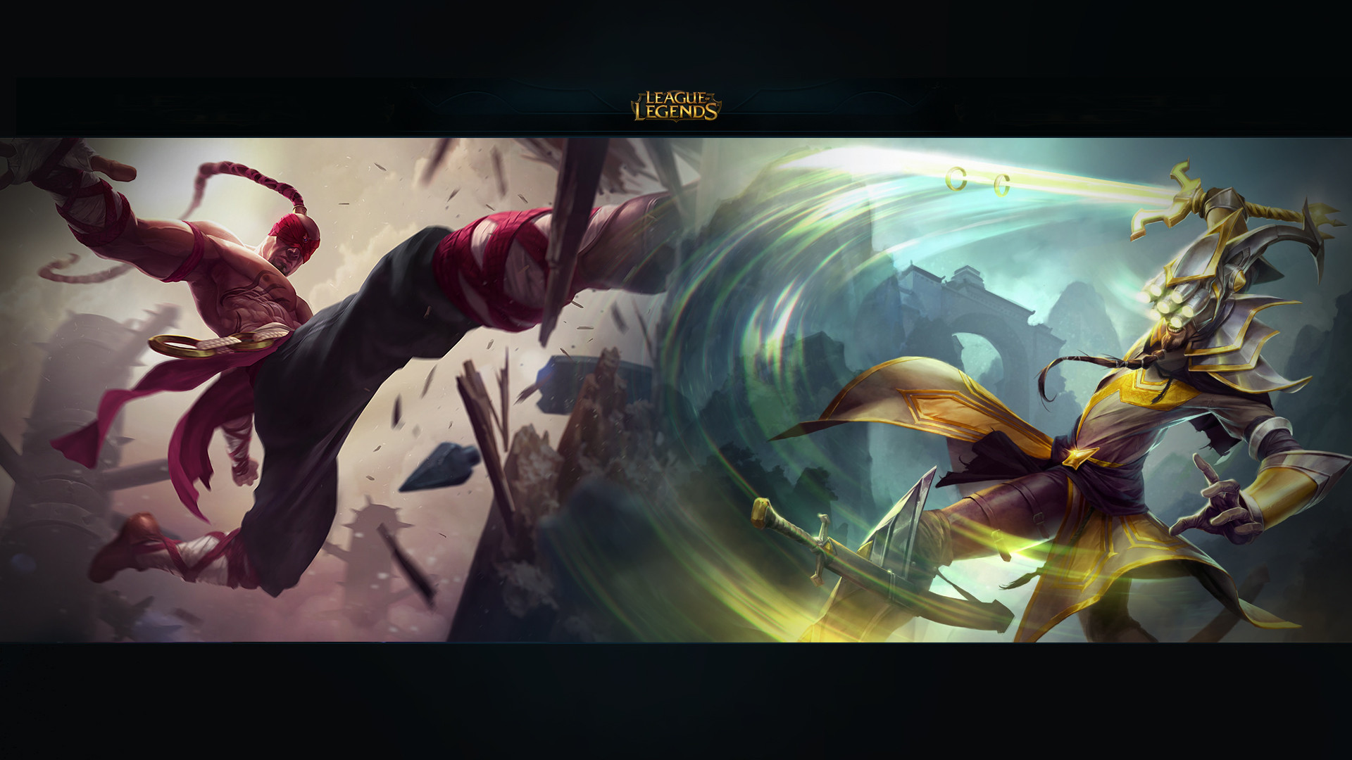 Lee Sin Vs Master Yi Wallpaper - League Of Legends , HD Wallpaper & Backgrounds