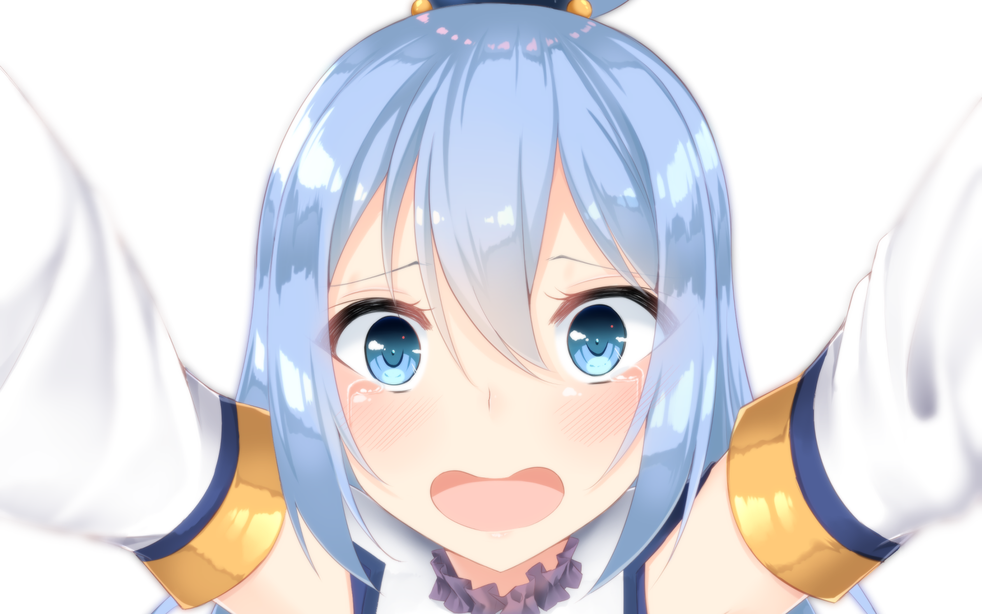 Anime Girls Blue Hair Aqua Blue Eyes Anime Cartoon