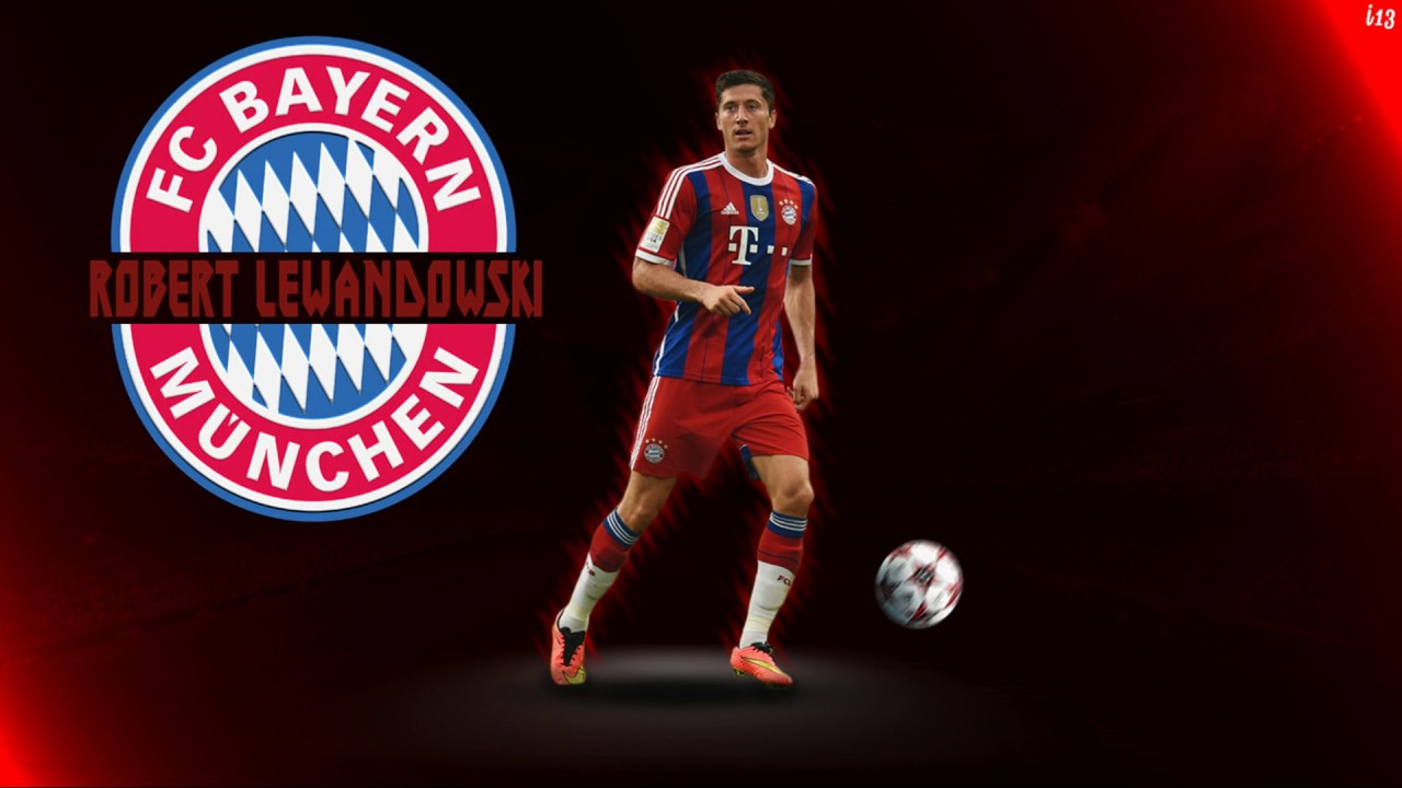 Robert Lewandowski Wallpaper - Fc Bayern Logo Black , HD Wallpaper & Backgrounds