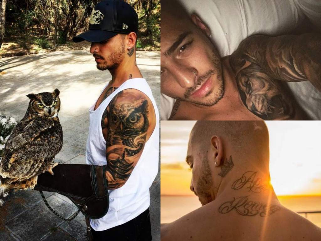 Maluma-tattoos 125537 - Tattoo De Maluma , HD Wallpaper & Backgrounds