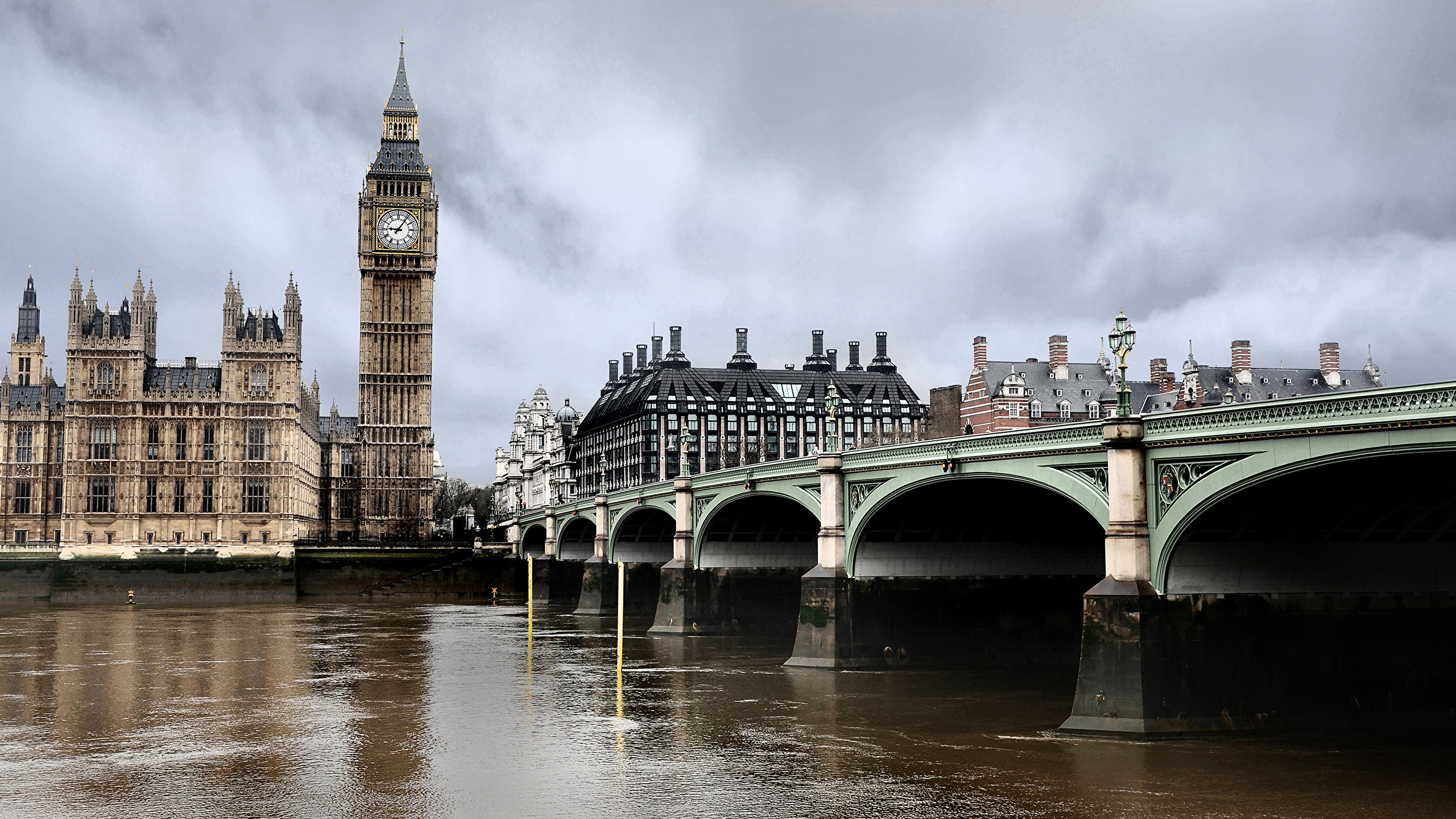 London Bridge And Big Ben Hd Wallpaper - Houses Of Parliament , HD Wallpaper & Backgrounds