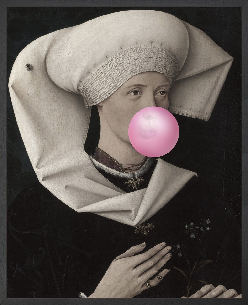 Bubblegum Portrait - Portrait Of A Woman Of The Hofer Family , HD Wallpaper & Backgrounds