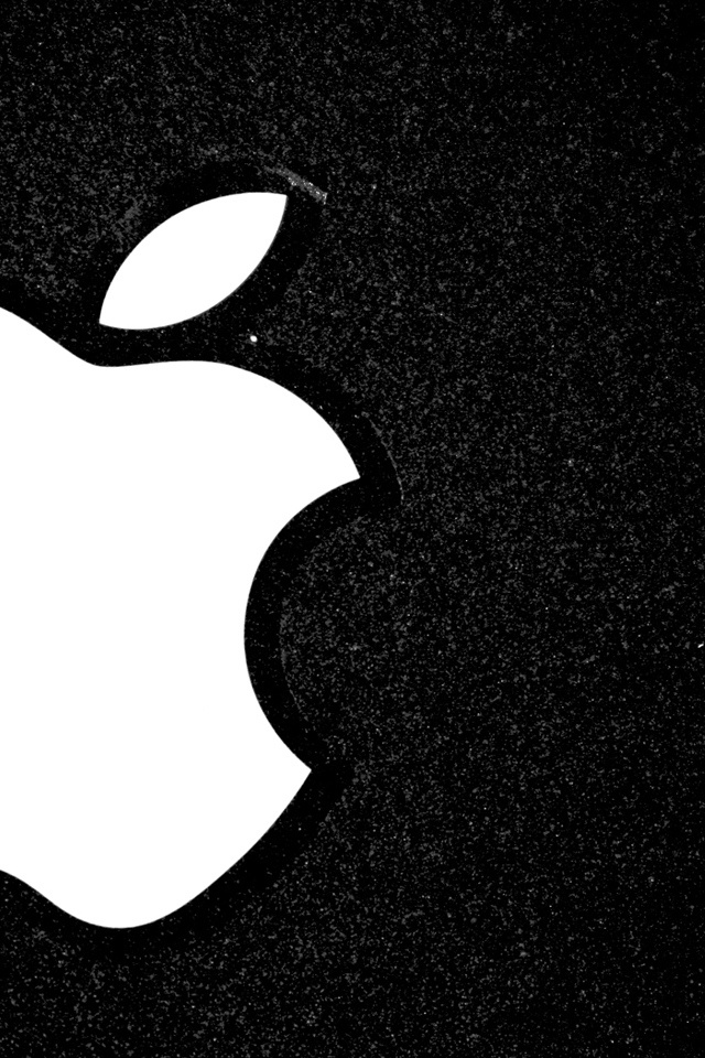 Apple Logo White And Black Iphone 4 Wallpaper - Apple Logo White , HD Wallpaper & Backgrounds