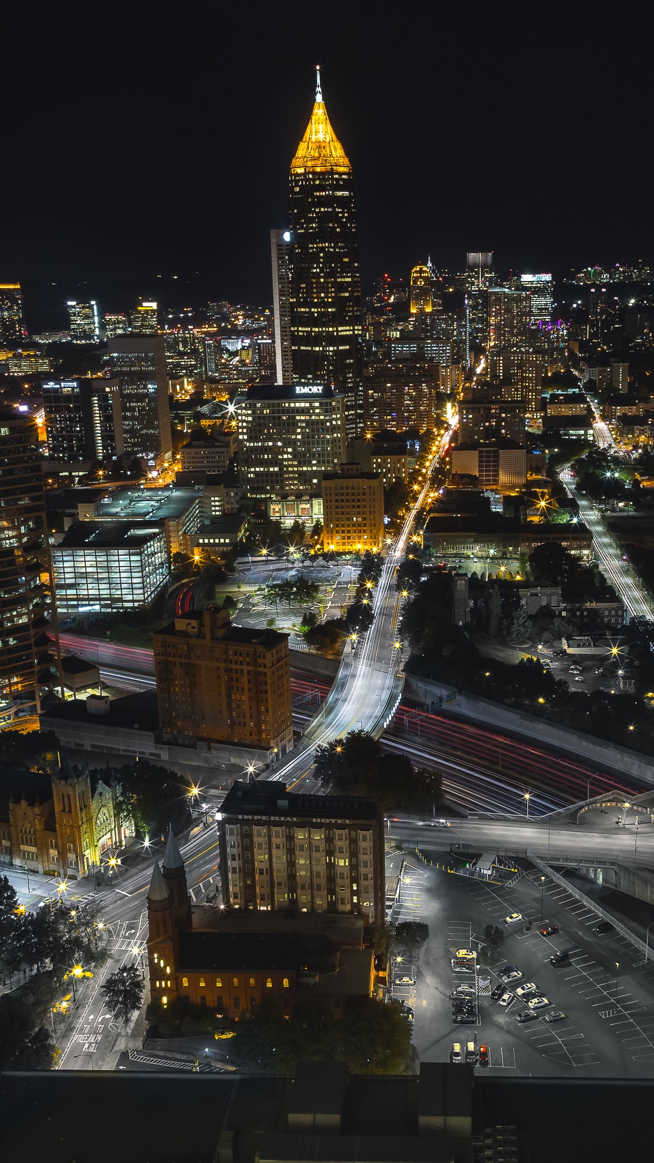 Download Wallpaper - Atlanta At Night , HD Wallpaper & Backgrounds