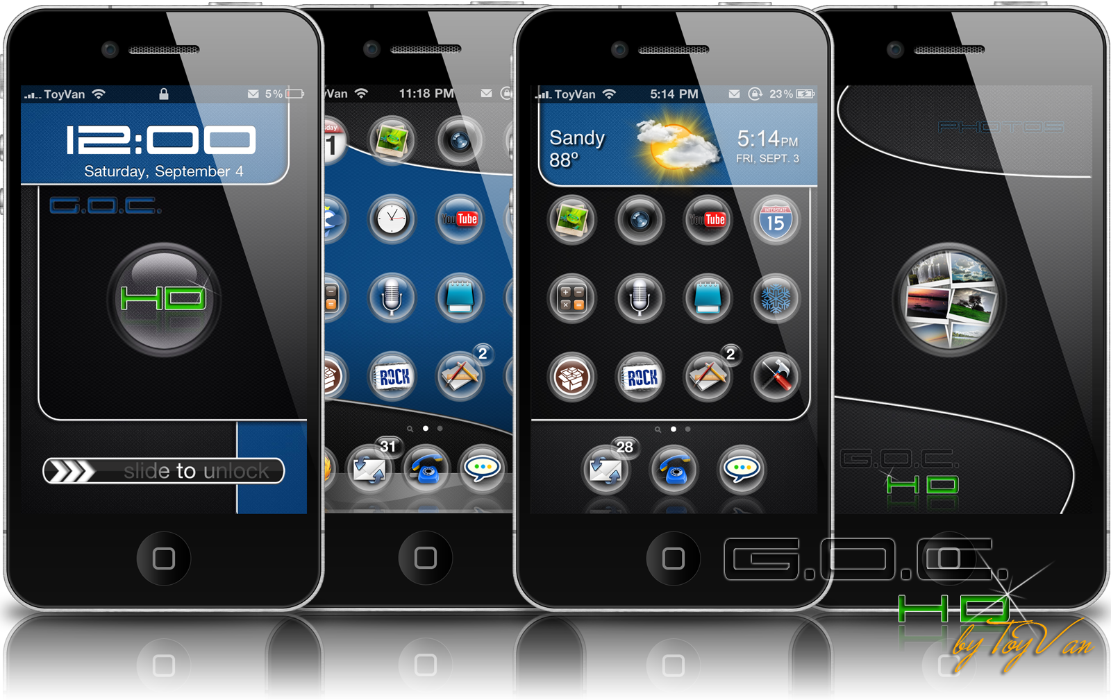 G - O - C - Hd By Toyvan - Iphone 4 Theme , HD Wallpaper & Backgrounds
