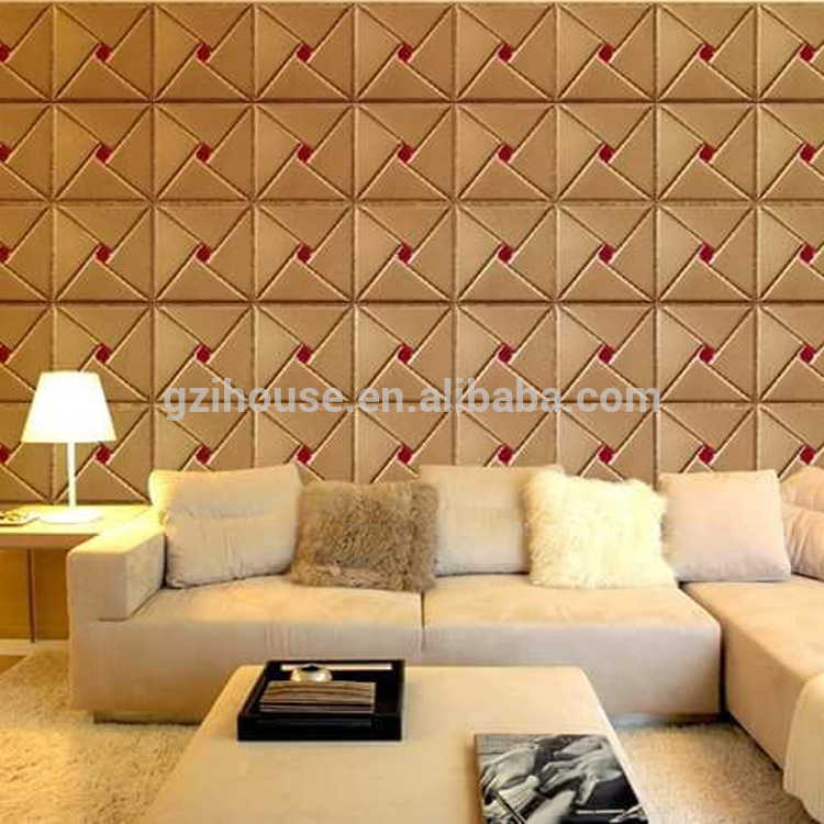 Guangzhou Ihouse Golden Color Wallpaper With Red Diamond - Golden Walls Living Room , HD Wallpaper & Backgrounds