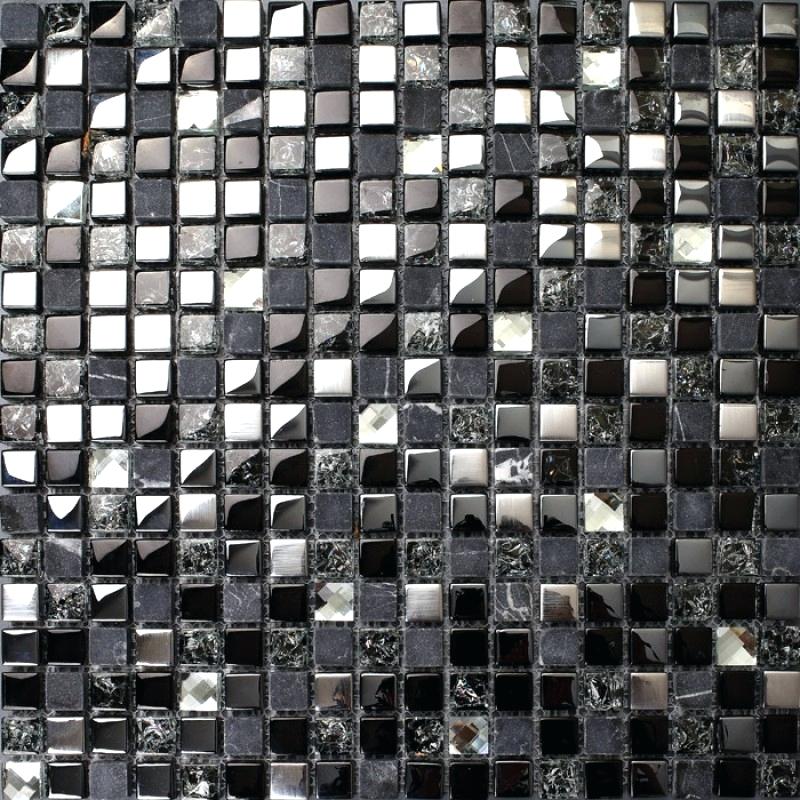 Diamond Wall Crackle Crystal Mosaic Diamond Silver - Black Mosaic Wall Tiles , HD Wallpaper & Backgrounds