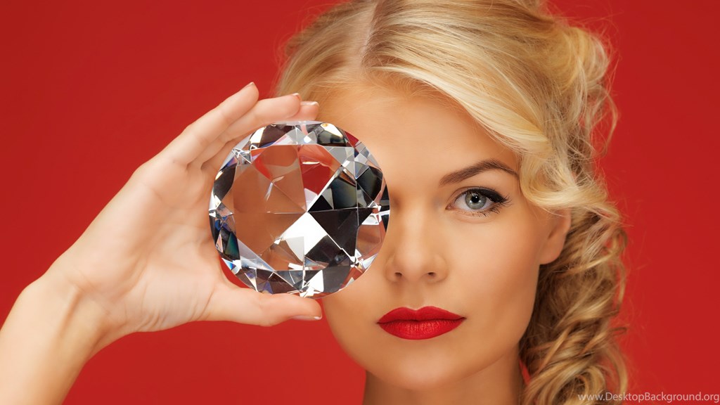 Download Wallpapers Girl, Diamond, Red Backgrounds - Biggest Real Diamond Ever , HD Wallpaper & Backgrounds