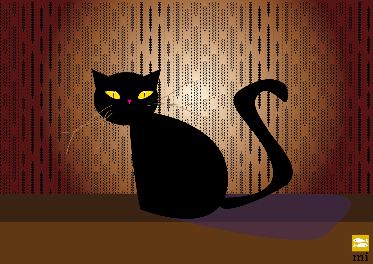 Because I Made It At Starbucks Out Of Sheer Procrastination - Black Cat , HD Wallpaper & Backgrounds